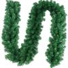Outroad 9 ft Christmas Garland Soft Greenery Twist Wreath Artificial Ivy Non-Lit Green Garland, for Holiday Season Outdoor Indoor Party Decorations (10 Pack) view 1