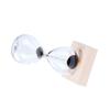 Magnetic Glass Hourglass Desk Ornament for Tabletop Decor, Black view 1