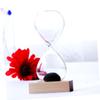 Magnetic Glass Hourglass Desk Ornament for Tabletop Decor, Black view 3