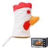 Oven Mitts, Oven Gloves Heat Resistant 1Pc Washable Cute Rooster Printed Oven Mitts with Hanging Rope Non-Slip Hot Mitts for Kitchen, Safe Baking, Cooking, Barbecue view 1
