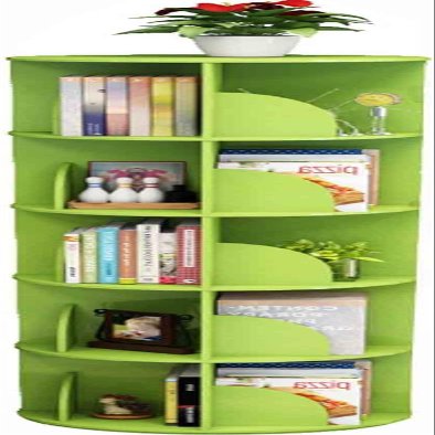 Bookcase,3/4/5 Tier Rotating Solid Wooden Bookcase Cabinet Modern Light Luxury Home Bookcase Creative Floor Bookcase Cabinet Living Room Bedroom Office Bookcase White/Pink/Green(Green,Five layers)