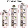 Bookcase,3/4/5 Tier Rotating Solid Wooden Bookcase Cabinet Modern Light Luxury Home Bookcase Creative Floor Bookcase Cabinet Living Room Bedroom Office Bookcase White/Pink/Green(Green,Five layers) view 3