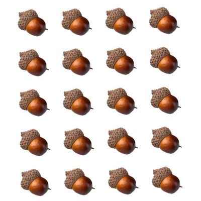 Artificial Plants, Artificial Acorns for Fall Autumn Display Wedding Fall Parties Decoration Craft DIY 20pcs