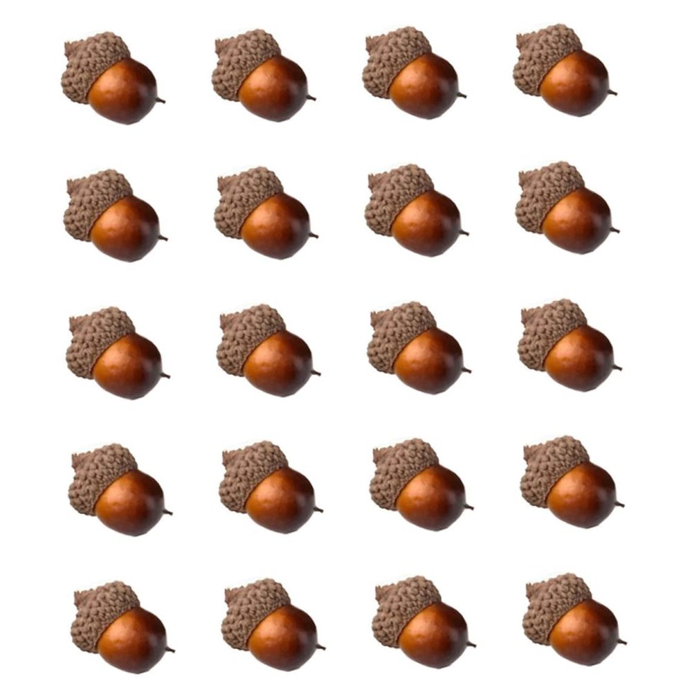 Artificial Plants, Artificial Acorns for Fall Autumn Display Wedding Fall Parties Decoration Craft DIY 20pcs
