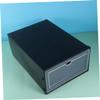 Parliky 6pcs Stackable Shoe Storage Box, Thickened Plastic Door Black view 4