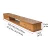 Floating TV Stand Wall Mounted TV Cabinet with Sliding Cabinet Doors Left and Right Entertainment Media Console 63'' Storage TV Bench for Living Room Audio-video Shelving Narrow Cabinet Shelf.(Red wal view 2