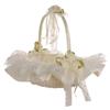 Cabilock Wedding Flower Girl Basket Lace Petal Holder for Ceremony Party Decoration for Flowers Candies and Keepsake Moments view 1