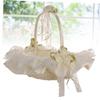 Cabilock Wedding Flower Girl Basket Lace Petal Holder for Ceremony Party Decoration for Flowers Candies and Keepsake Moments view 3