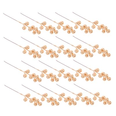 FUNOMOCYA 20pcs Simulation Berries Stems for Festival Decoration Faux Berry Picks for Wedding Home Decor and Party Use Easy Maintenance Adornment