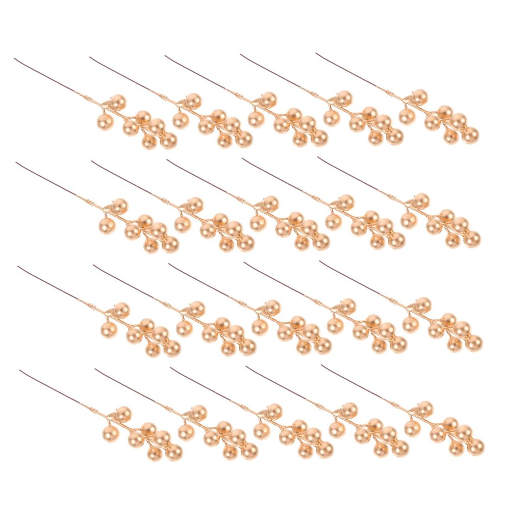 FUNOMOCYA 20pcs Simulation Berries Stems for Festival Decoration Faux Berry Picks for Wedding Home Decor and Party Use Easy Maintenance Adornment