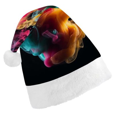 BTCOWZRV Melt In The Water Christmas Hat Unisex Velvet Santa Hat Xmas Holiday Hat for Adults New Year Party Headwear