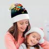 BTCOWZRV Colorful With Butterfly Christmas Hat Unisex Velvet Santa Hat Xmas Holiday Hat for Adults New Year Party Headwear view 4