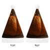 BTCOWZRV Pumpkin on Brown Background - Christmas Hat Unisex Velvet Santa Hat Xmas Holiday Hat for Adults New Year Party Headwear view 3