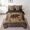 Feelyou Bear Farmhouse Bed in a Bag Boys Queen Size, 7 Pieces Cute Bear Bedding Set for Kids, Ultra Soft Wildlife Decor Bed Set Includes Comforter, Sheet Set, Pillowcases view 1