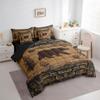 Feelyou Bear Farmhouse Bed in a Bag Boys Queen Size, 7 Pieces Cute Bear Bedding Set for Kids, Ultra Soft Wildlife Decor Bed Set Includes Comforter, Sheet Set, Pillowcases view 2