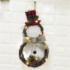 AOLHXY Christmas Wreath Hanging Decor Cute Xmas Snowman Garland Grapevine Wreath LED Light Artificial Christmas Wreath Christmas Ornaments for Christmas Party Decor view 2