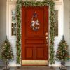 AOLHXY Christmas Wreath Hanging Decor Cute Xmas Snowman Garland Grapevine Wreath LED Light Artificial Christmas Wreath Christmas Ornaments for Christmas Party Decor view 4