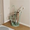 GOIPNGPK Umbrella Stand, Umbrella Holder, Freestanding Umbrella Basket with Drip Tray, Modern Iron Frame Umbrella Storage, Indoor Umbrella Holder for Entryway(Green) view 1