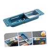 PRETYZOOM Expandable Telescopic Sink Strainer Rack Kitchen Drain Organizer with Filter Nets for Hair and Food Multi-functional Storage Blue view 4
