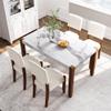 Merax Modern 5 Piece Dining Table Set for 4,Faux Marble Style Kitchen Table Set with One Rectangle Table and 4 Dining Chairs for Dining Room Table Set for Small Place view 1