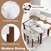 Merax Modern 5 Piece Dining Table Set for 4,Faux Marble Style Kitchen Table Set with One Rectangle Table and 4 Dining Chairs for Dining Room Table Set for Small Place view 3