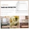 Garneck 1pc Toothbrush Holder and Vanity Tray Organizer for Bathroom Countertop Silver Stripes Storage for Toiletries and Cosmetics view 2