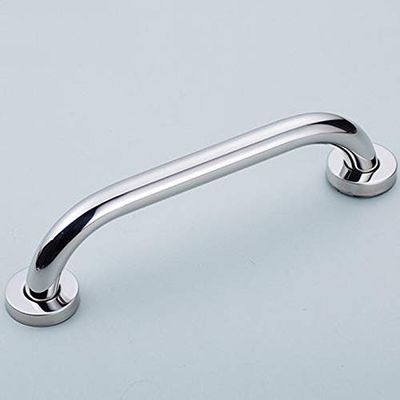 Grab Bars Handle Safety Support Hand Rails, 12-Inch Grab Bars for Bathroom, Polished Chrome Grab Bars for Bathtubs and Showers, Wall Mount Stainless Steel Support Rail, Safety Anti-slip Assist Handrai