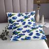 Manfei 3D Blueberry Kids Bedspread Twin Size,Hawaii Summer Tropical Fruit Coverlet Set,Boys Girls Room Decor,Green Botanical Leaves Quilted Coverlet,Blue White Bedding Quilt,1 Pillowcase view 3
