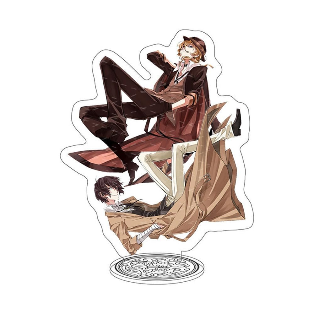 Dazai Osamu Anime Acrylic Stand Figure 15CM Nakajima Atsushi Nakahara Chuuya Acrylic Stand Model Desktop Decoration Display Collections Gift