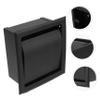 HOMSFOU 1pc Creative Black Recessed Toilet Tissue Holder Wall-Mounted Paper Rack for Bathrooms and Practical Design for Use view 4