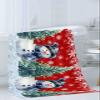 Edwiinsa Red Christmas Snowman Bath Towels 3 Pack, Xmas Tree Snowflake Snowscape Soft Plush Microfiber Large Bathroom Towel Hand Towel Washcloths Winter Christmas Shower Towel for Home Gym Travel view 3