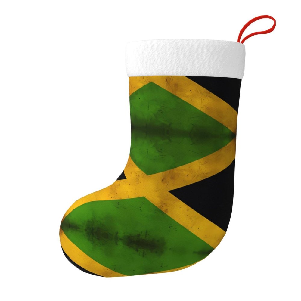 WZYCWB Old Jamaican Flag Christmas tree decoration socks, Halloween Christmas holiday party ceremony decoration socks, 17.7 * 11 inches,