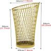 Umbrella Stand 25 Inch Tall Modern Umbrella Holder Gold Metal Umbrella Stand Freestanding Round Umbrella Hollow Rack or Cane Holder for Entryway Hallway view 2