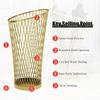 Umbrella Stand 25 Inch Tall Modern Umbrella Holder Gold Metal Umbrella Stand Freestanding Round Umbrella Hollow Rack or Cane Holder for Entryway Hallway view 3