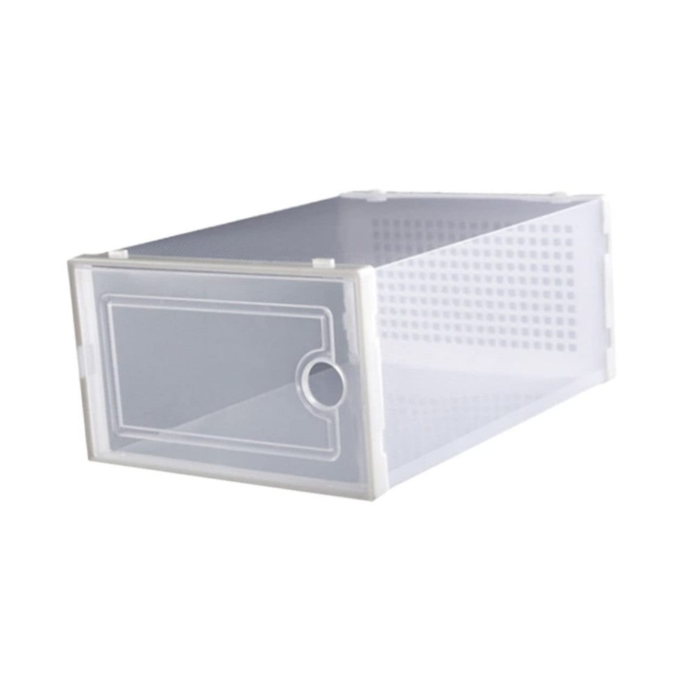 ABOOFAN 2pcs Sturdy Plastic Shoe Boxes Stackable Shoes Organizer Entryway Storage Rack Cases Pp Material