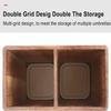 Umbrella Stand Square/Rectangular Umbrella Stand w/Removable Drip Tray Wooden Free Standing Umbrella Holder Rack Organizer Farmhouse Storage Bin Hallway (Wood 50x34x17cm) view 3