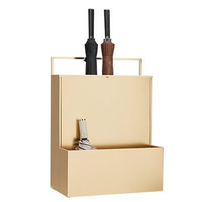 Large Capacity Umbrella Organizer Hold 18-25 Umbrellas,Home Office Hotel Entry Hallway Umbrella Holder,Umbrella Stand with Removable Drip Tray (Color : Gold, Size : 48x27x65CM)