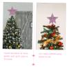 COOLHIYA 15cm Pink Treetop Star Christmas Tree Ornaments Mini Tree Decorations Holiday Decor view 2