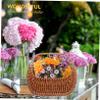 COOLHIYA Flower Girl Handwoven Basket for Wedding Vintage Decorative Storage Versatile Picnic Basket for Weddings and Home Use Unique Design view 4
