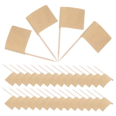 Cabilock 100Pcs Decorative Food Flag Picks Creative Toothpick Flags for Cake Appetizers and Party Treats Chic Cocktail Toppers for Birthday Theme Parties and Events