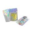 GOOHOCHY 100pcs Aluminium Foil Stand-up Self-sealing Bags -aluminum Food Storage Pouches for Snacks Nuts Candy and Tea Portable Zip Closure Packaging view 1