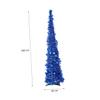 120cm Foldable Telescopic Christmas Tree Xmas PET Plastic Blue view 2