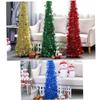 120cm Foldable Telescopic Christmas Tree Xmas PET Plastic Blue view 3