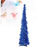 120cm Foldable Telescopic Christmas Tree Xmas PET Plastic Blue view 4