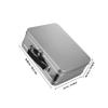 BIUDECO Silver Rectangular Tinplate Jewelry Box with Handle, Large Capacity view 2