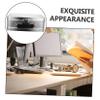BIUDECO Silver Rectangular Tinplate Jewelry Box with Handle, Large Capacity view 3