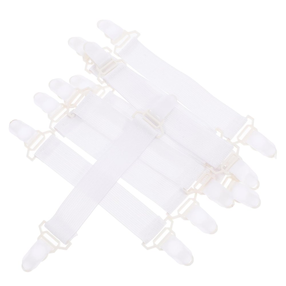 CIYODO 8pcs Bed Sheet Straps Mattress Sheet Holder Clips Elastic for Preventing from Sliding