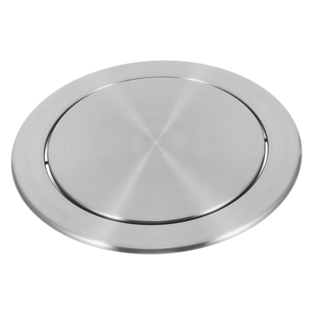 Outanaya Stainless Steel Swing Lid Trash Can Cover Kitchen Waste Bin Lid for Garbage Can