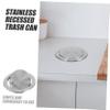 Outanaya Stainless Steel Swing Lid Trash Can Cover Kitchen Waste Bin Lid for Garbage Can view 3
