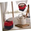 Garneck Drawstring Teapot Bag for Travel and Storage Lightweight Portable Tea Pouch Wear-resistant Cloth Material Easy Pull Closure Suitable for Outdoor Trips and Household Teacup Storage view 3